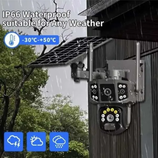 Тройна соларна камера 4G сим карта 8MP+8MP с изкуствен интелект на 199.90 лв. (102.21 €) от SmartBulgaria.bg