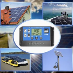 Соларен заряден контролер 20A PWM 12V/24V с LCD дисплей и USB портове