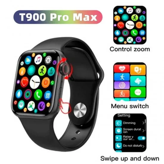Смарт часовник T900 Pro Max с голям тъч скрийн дисплей на 49.90 лв. (25.51 €) от SmartBulgaria.bg